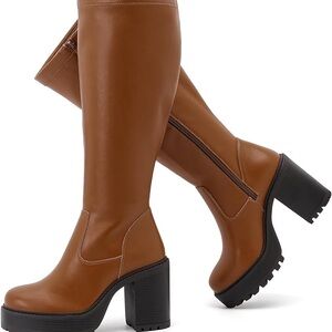 Ruiee Women's Extra Wide Calf Knee High Boots.  
Size 10 X Wide. New without tag